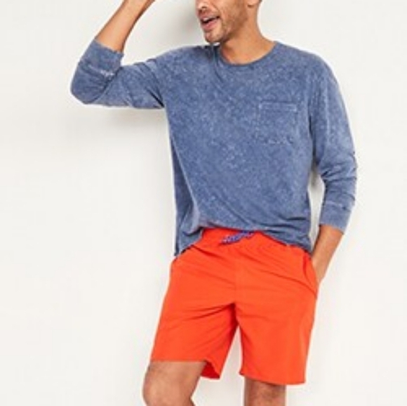 Old Navy Men's Orange Swim Trunks NWT - Picture 1 of 12